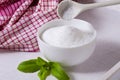 Stevia Powder. Natural Sweetener. Royalty Free Stock Photo