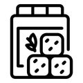 Stevia sugar icon outline vector. Eating syrup