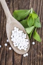 Stevia sweetener pills Royalty Free Stock Photo