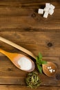 Stevia on a table Royalty Free Stock Photo