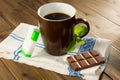 Stevia tabs and chocolate