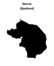 Stevns outline map Royalty Free Stock Photo