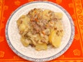 Stew of minced meat and potatoes