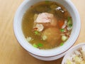 Stew pork and herbal soup Royalty Free Stock Photo