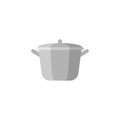 stew pot kitchen tools flat design vector illustration. Kitchenware icon Royalty Free Stock Photo