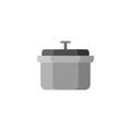 stew pot kitchen tools flat design vector illustration. Kitchenware icon Royalty Free Stock Photo