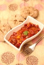 A stew of red beans, meat and corn Royalty Free Stock Photo