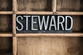 Steward Concept Metal Letterpress Word in Drawer Royalty Free Stock Photo