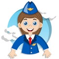 Cute stewardess.