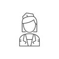 Outline icon - Stewardess avatar