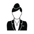 Stewardess black simple icon