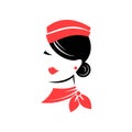 Stewardess in a garrison cap and a scarf. Avatar