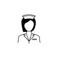 stewardess icon. Avatar element of professions for mobile concept and web apps. Thin line icon for website design and development Royalty Free Stock Photo