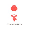 Stewardess icon in simple style