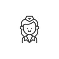 Stewardess outline icon