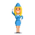 Stewardess pixel art