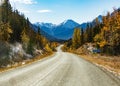 Stewart Cassiar Highway 37 in fall BC Canada