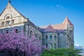 Stewart Hall with Flowering Trees