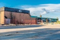 Stewart Valley, SK, Canada- Aug 28, 2022: Ruins of Stewart Valley School after a lightning strike caused a fire