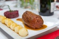 Stewed beef roulade Royalty Free Stock Photo