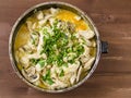 Stewed chicken with mushrooms Royalty Free Stock Photo