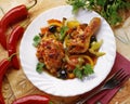 Stewed chicken with vegetables