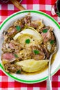 Stewed lamb with cabbage Royalty Free Stock Photo