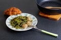 Stewed noisettes with french bean
