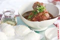 Stewed pork leg close up ready to eat Royalty Free Stock Photo