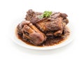 Stewed pork leg in gravy soup Royalty Free Stock Photo