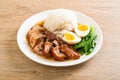 Stewed pork leg with rice Royalty Free Stock Photo