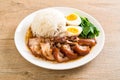 Stewed pork leg with rice Royalty Free Stock Photo