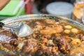 Stewed pork leg on rice,thai food Royalty Free Stock Photo