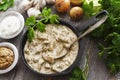 Stewed pork with mustard sauce Royalty Free Stock Photo