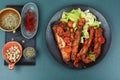 Stewed pork ribs in sauce Royalty Free Stock Photo