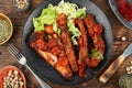 Stewed pork ribs in sauce Royalty Free Stock Photo