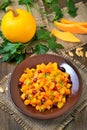 Stewed pumpkin with cranberry Royalty Free Stock Photo