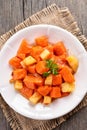 Stewed pumpkin and potato Royalty Free Stock Photo