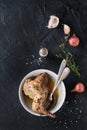 Stewed rabbit with vegetables Royalty Free Stock Photo