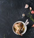 Stewed rabbit with vegetables Royalty Free Stock Photo