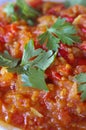 Stewed vegetables with parsley Royalty Free Stock Photo