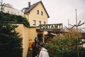 Steyr, Austria - December 2017: Entrance to the Christmas Post O