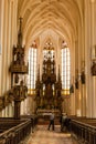 Steyr, Austria - July 10, 2019: Church Stadtpfarrkirche in Steyer