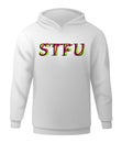 STFU in mass fonts style . Editable illustration Royalty Free Stock Photo