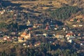 Stiavnicke Bane village from Sitno mountain in Stiavnicke Vrchy