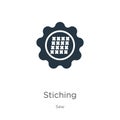 Stiching icon vector. Trendy flat stiching icon from sew collection isolated on white background. Vector illustration can be used Royalty Free Stock Photo