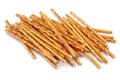 Stick cracker, pretzel on white background Royalty Free Stock Photo