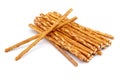 Stick cracker, pretzel, on white background Royalty Free Stock Photo