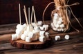 Stick delicious puffy marshmallows. Generate Ai