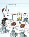 Stick Figure Business Meeting